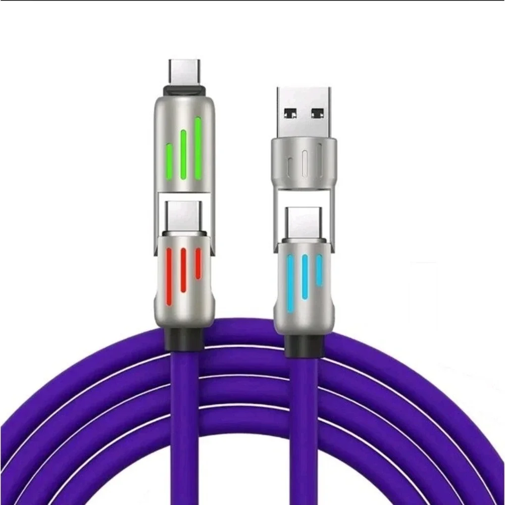 MAX 240W Universal USB Charging Cable Fast Charging Charger Cord 4 in 1